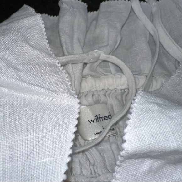 Aritzia Wilfred Portea Linen Dress White - Picture 6 of 8